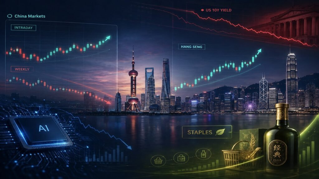 China Stocks Range-Bound: Tech Outperformance Balances Financial Sector Pullback Amid Beijing’s Capital Injection Plans