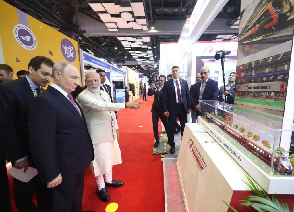PM Modi and Putin Visit RVNL Stall at INNOPROM India 2026