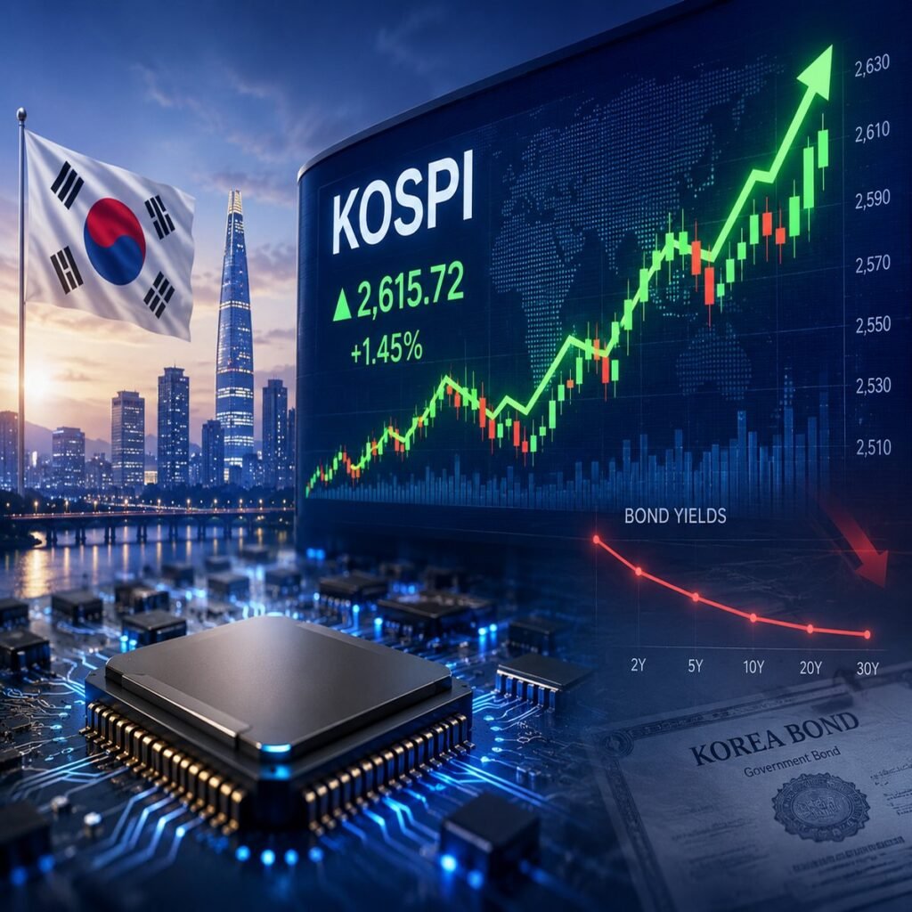 South Korean Shares Retreat Post-Holiday as Heavyweight Chipmakers Weigh on Kospi