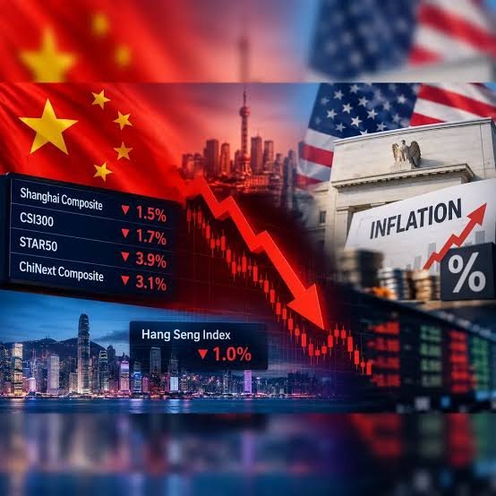 China and Global Stocks Slide as Hot US Inflation Data Revives Federal Reserve Rate-Hike Fears
